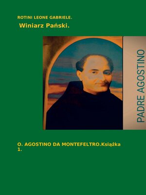 cover image of WINIARZ PANSKI. Ksiazka 1.